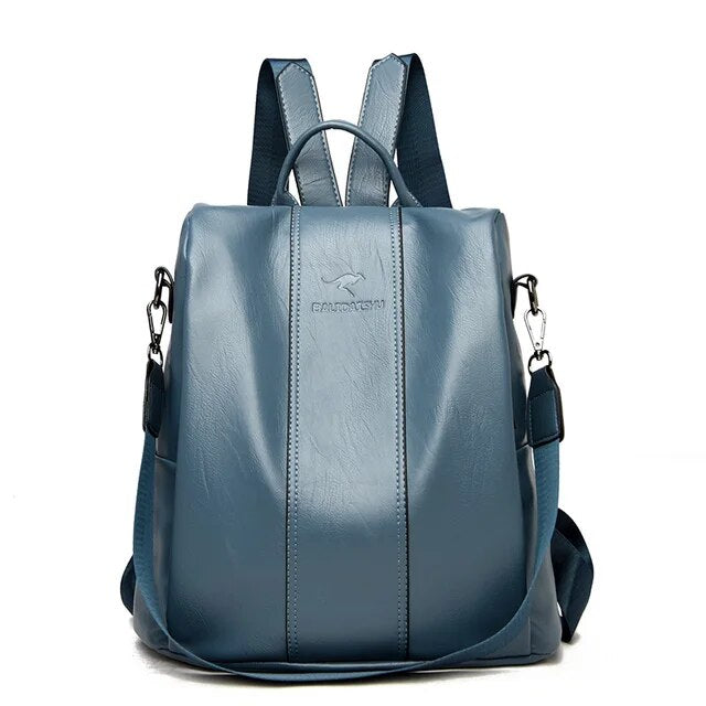 Women's Two-Way Handle Modern Backpack - Anti-Theft & Water-Resistant