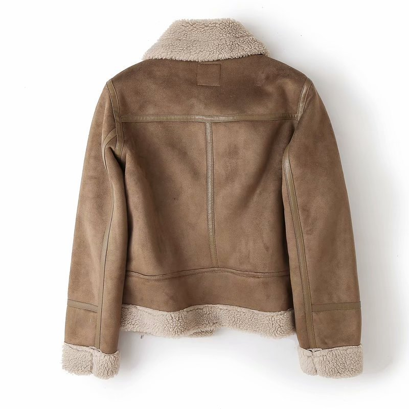 Women's Biker Jacket - Asymmetric Zip with Lined Collar