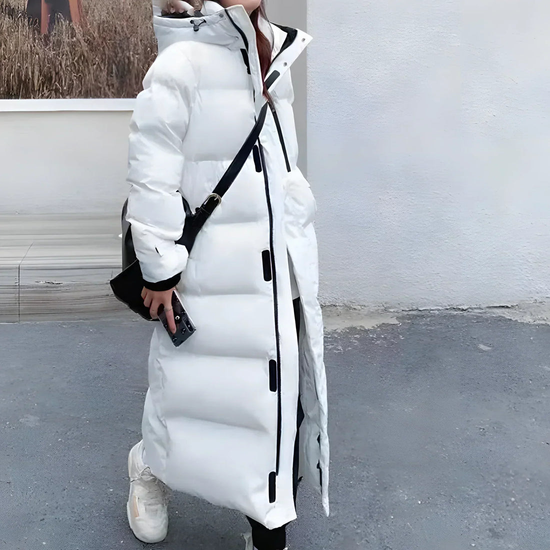Women's Long Padded Coat - With Hood