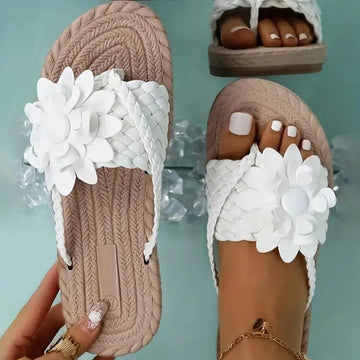 Elegant Floral Detail Slippers for Women | Jenny