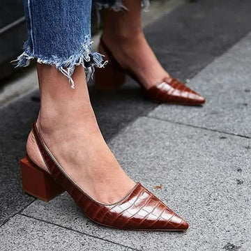 Comfortable and Chic Croco Heels for Women