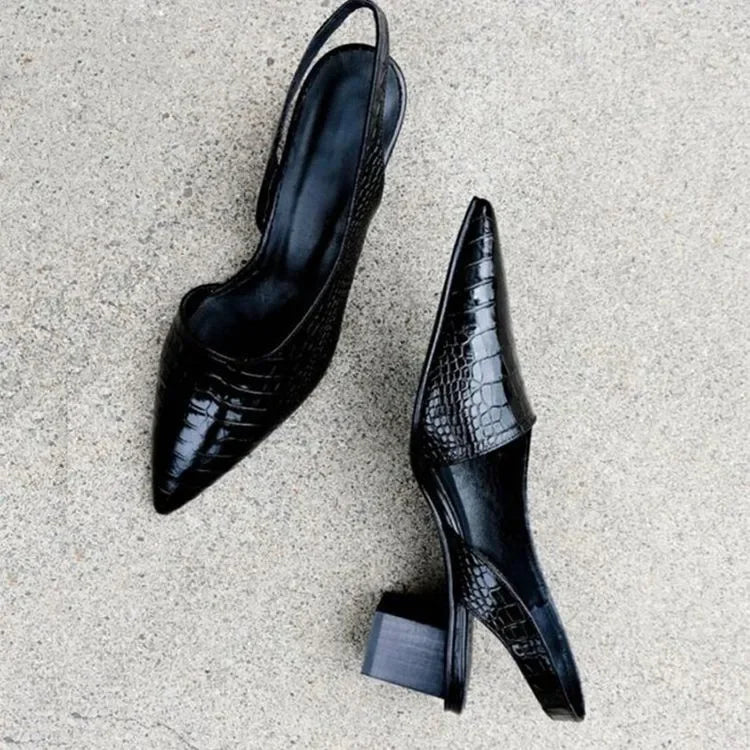 Comfortable and Chic Croco Heels for Women