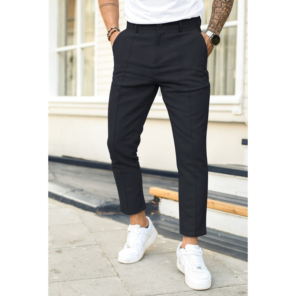 Men's Slim Fit Chino Work Trousers - Smart Casual Style