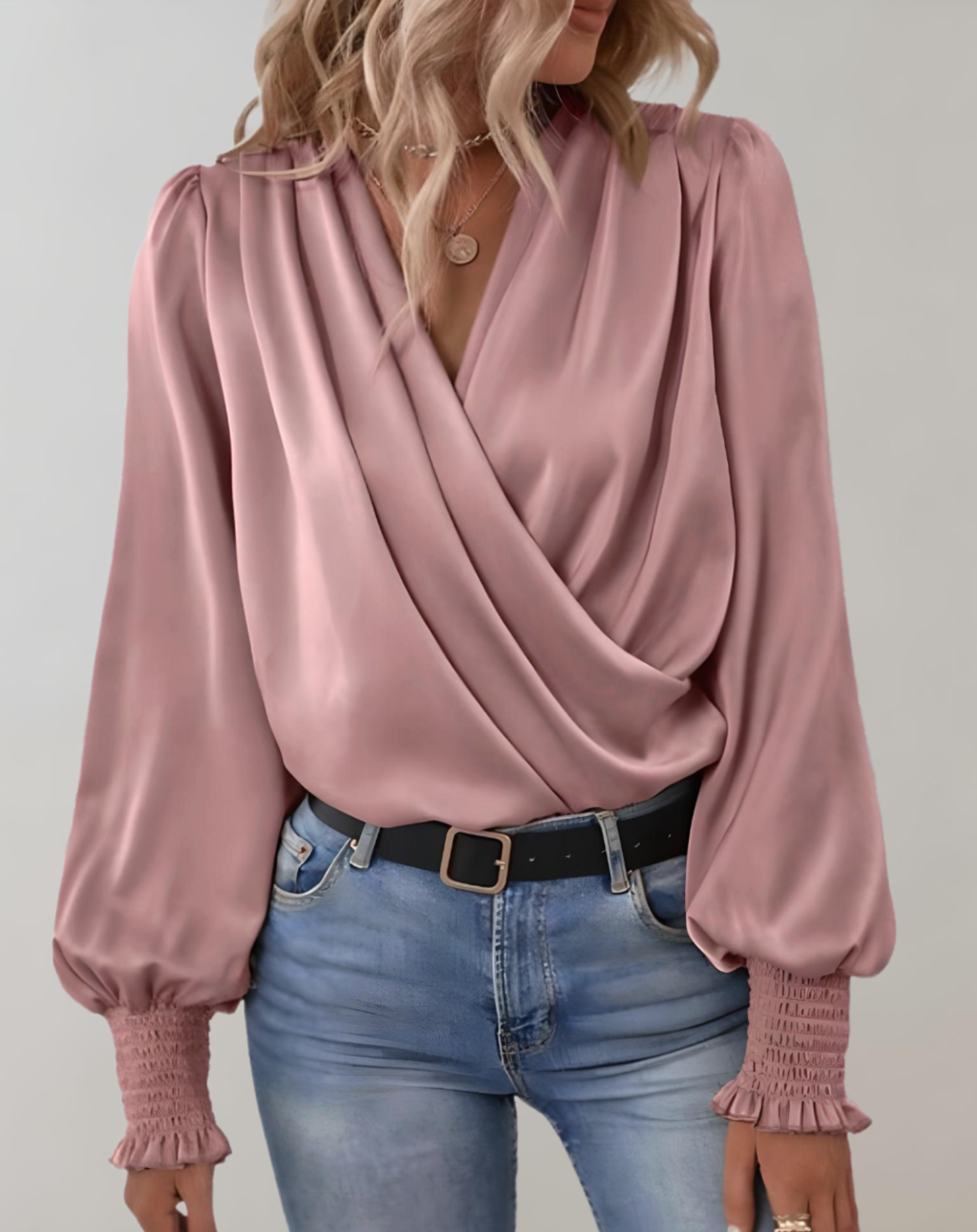 Alina - Stylish Long Sleeve V-Neck Top for Women
