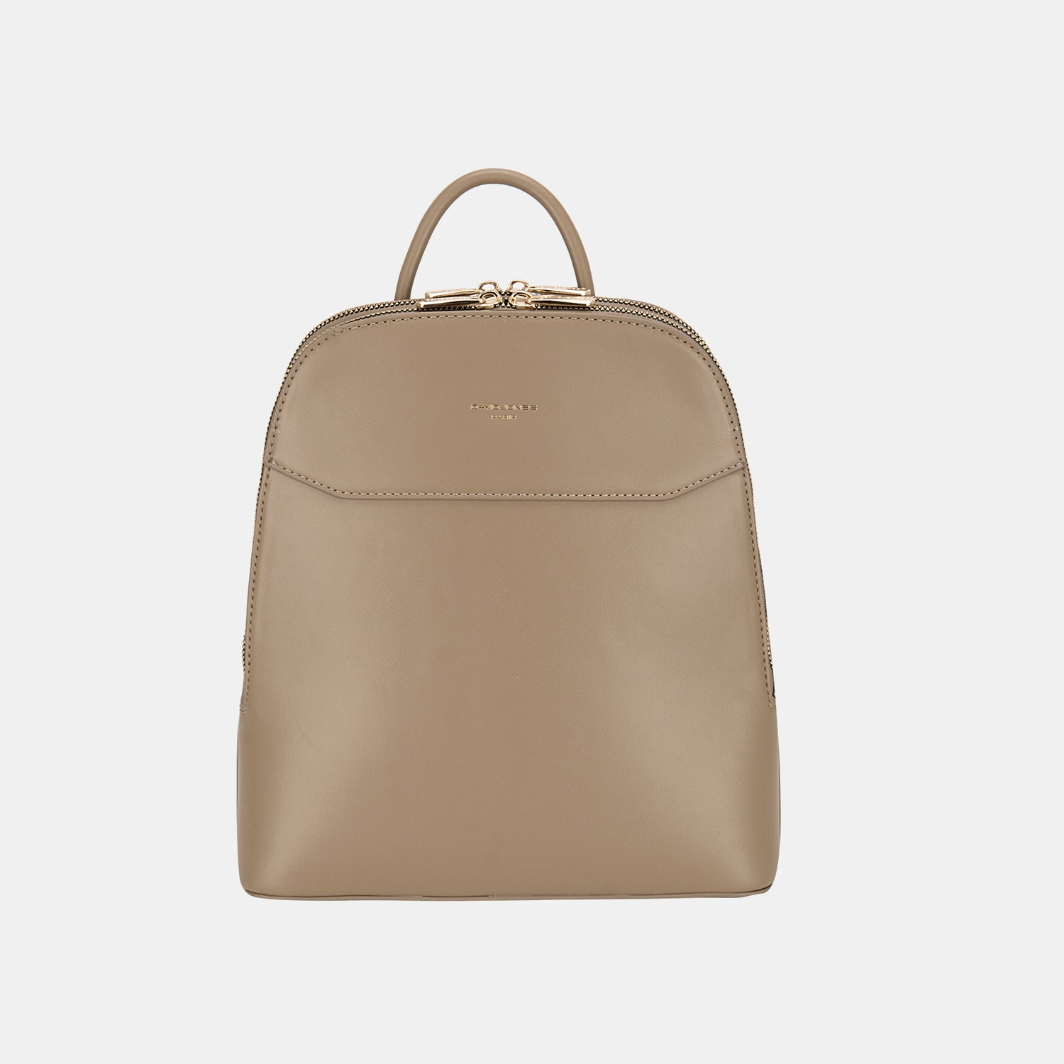 Women's Leather Backpack - Full Zip Closure & Top Handle