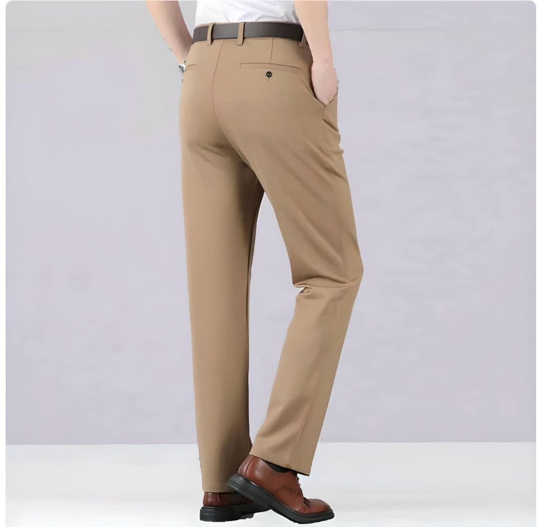 Men's Slim Fit Work Trousers - Flat Front Style