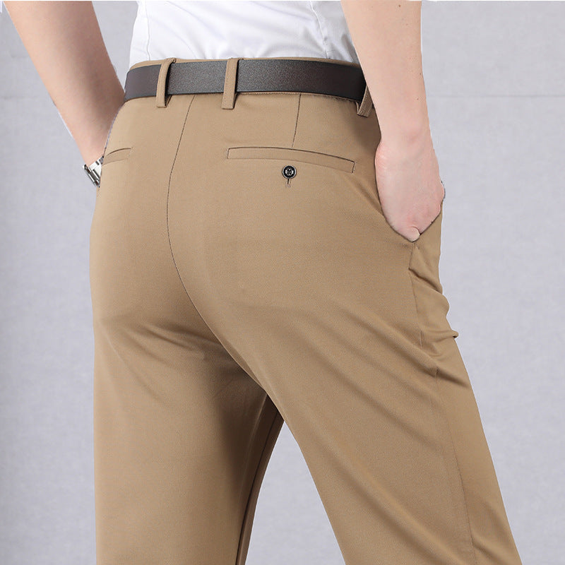 Men's Slim Fit Work Trousers - Flat Front Style