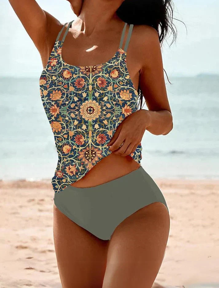 Vibrant Printed Tankini Set for Women