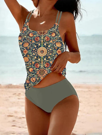 Vibrant Printed Tankini Set for Women