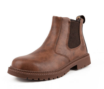 Men's Chelsea Boots - Slip-On Ankle with Elastic Side Panels