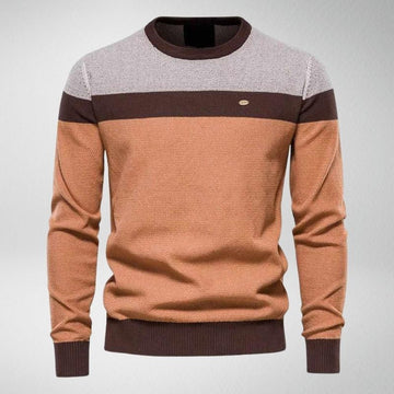 Men's Jumper - Crew Neck with Striped Design