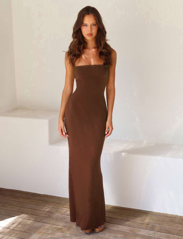 Elegant Backless Maxi Dress with Spaghetti Straps for Women