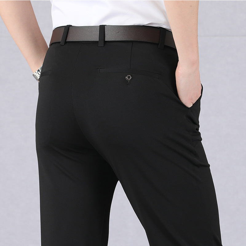 Men's Slim Fit Work Trousers - Flat Front Style