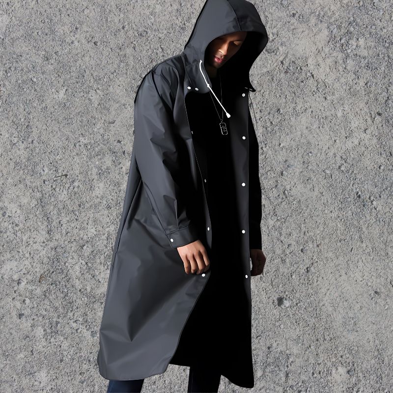 Men's Stylish Hooded Waterproof Jacket - Functional Outerwear