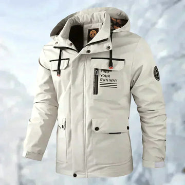Men's Winter Jacket - With Hood and Flap Pockets