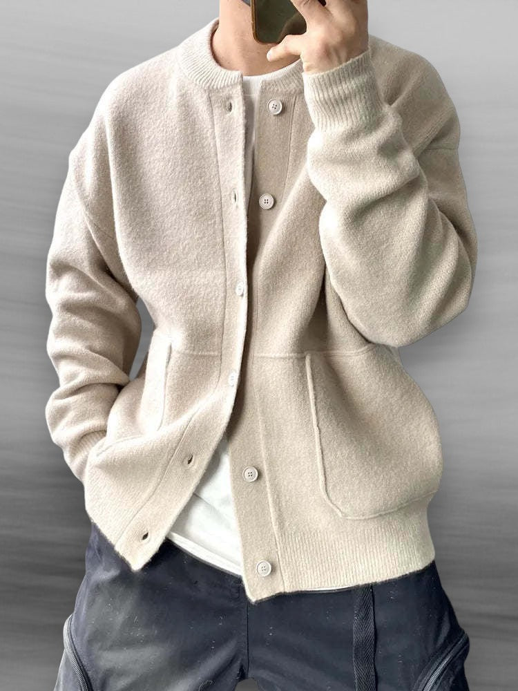 Men's Stylish Knitted Cardigan - Layering Essential