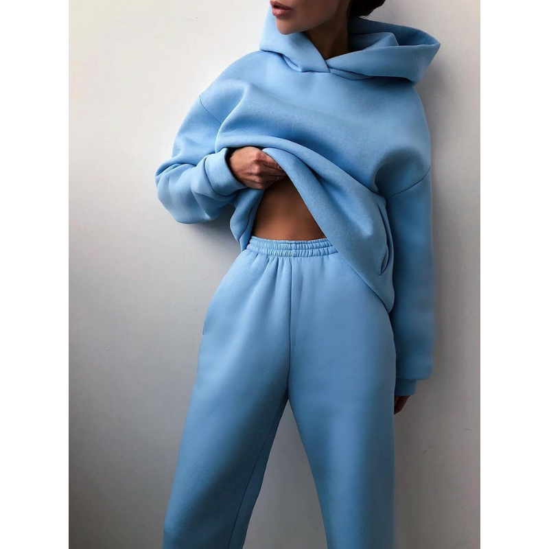 Women's Loungewear Set - Hoodie & Joggers with Kangaroo Pocket