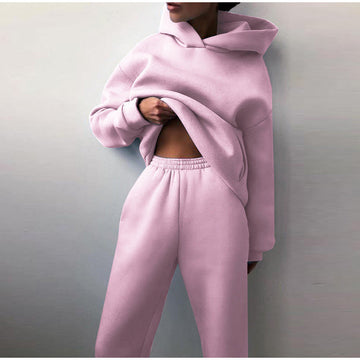 Women's Loungewear Set - Hoodie & Joggers with Kangaroo Pocket