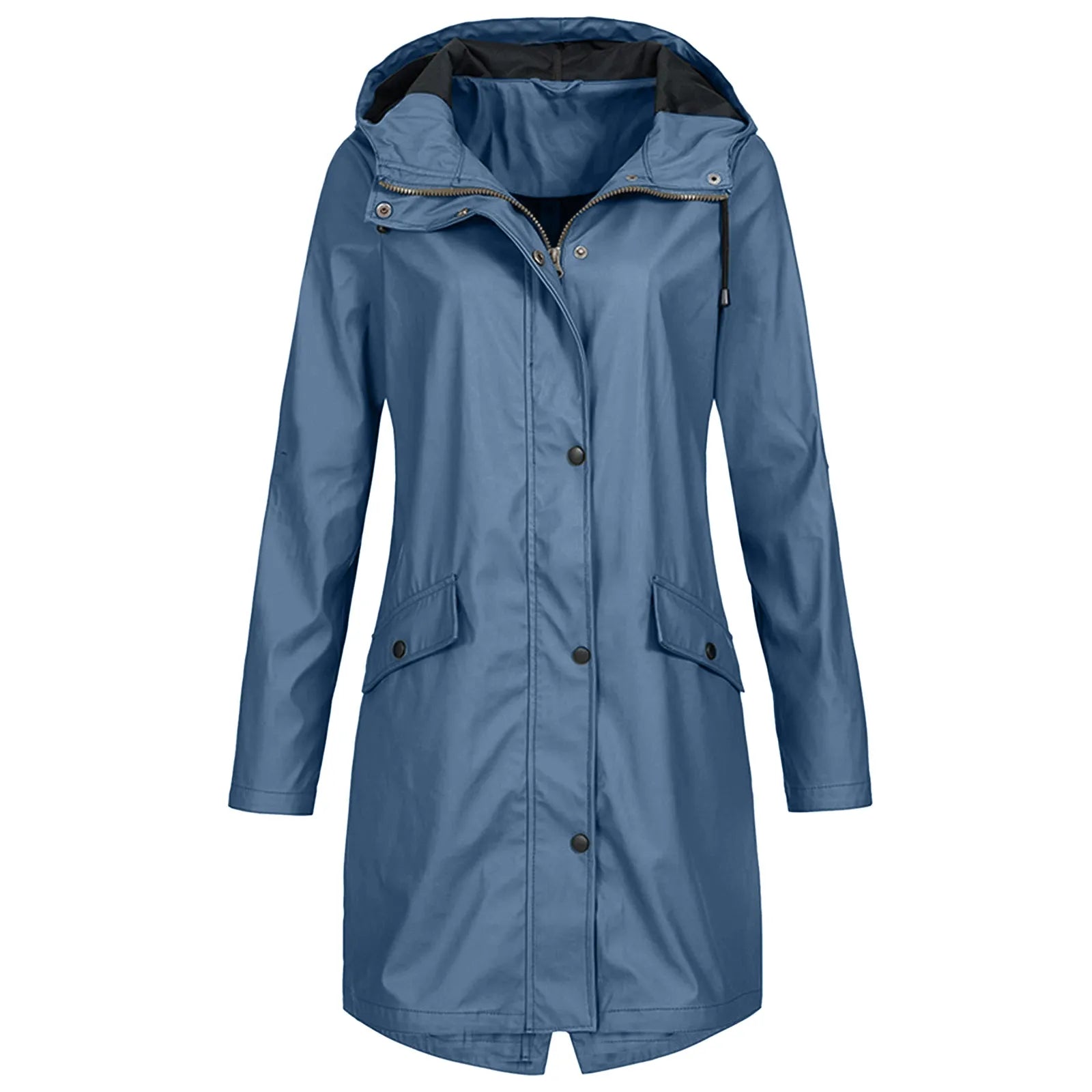 Women's Oversized Waterproof Jacket - Hooded & All-Weather Protection