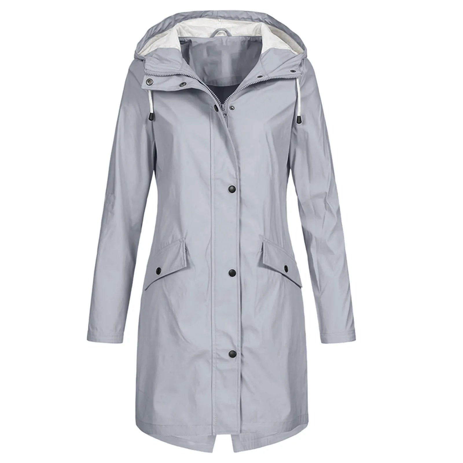 Women's Oversized Waterproof Jacket - Hooded & All-Weather Protection