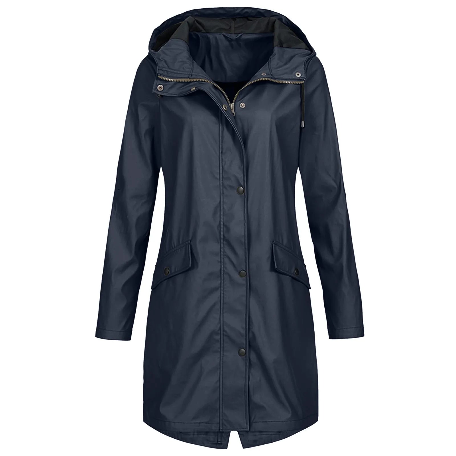 Women's Oversized Waterproof Jacket - Hooded & All-Weather Protection