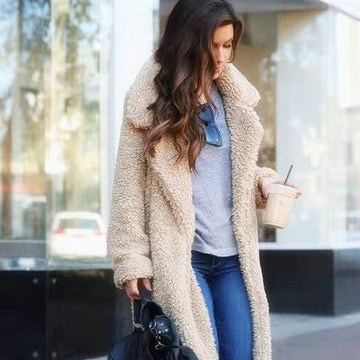 Women's Coat - Textured Teddy Look