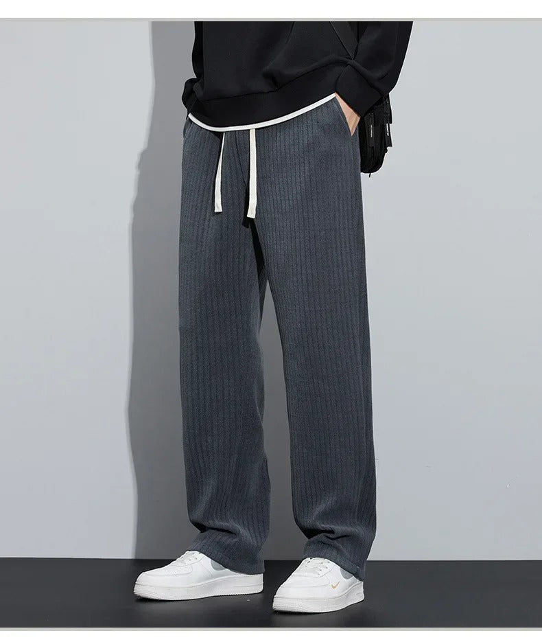Men's Corduroy Wide Leg Joggers - Comfortable and Stylish