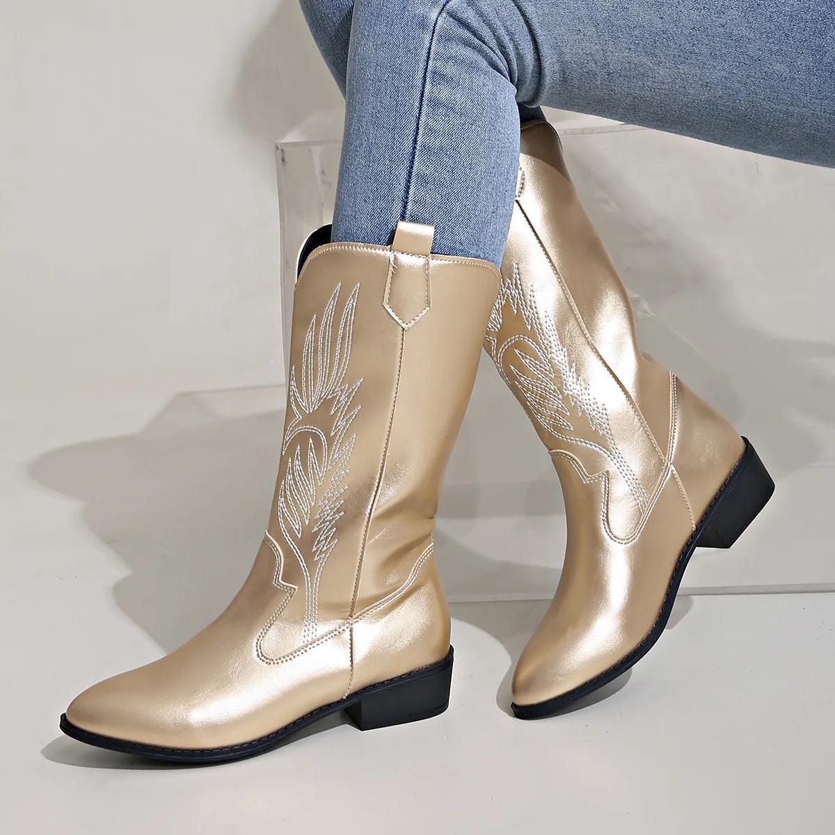 Women's Soft Western Cowboy Boots - Comfortable & Versatile