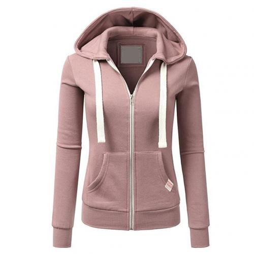 Women's Zip-Up Hoodie - Slim-Fit & Kangaroo Pocket