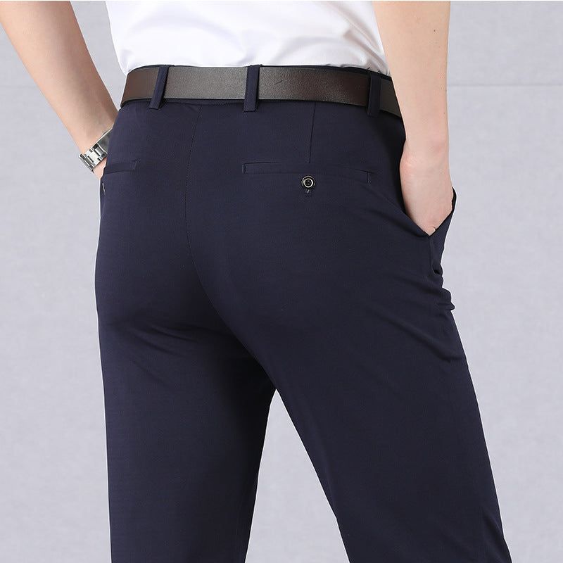 Men's Slim Fit Work Trousers - Flat Front Style