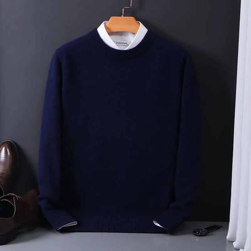 Men's Jumper - Crew Neck in Solid Colour