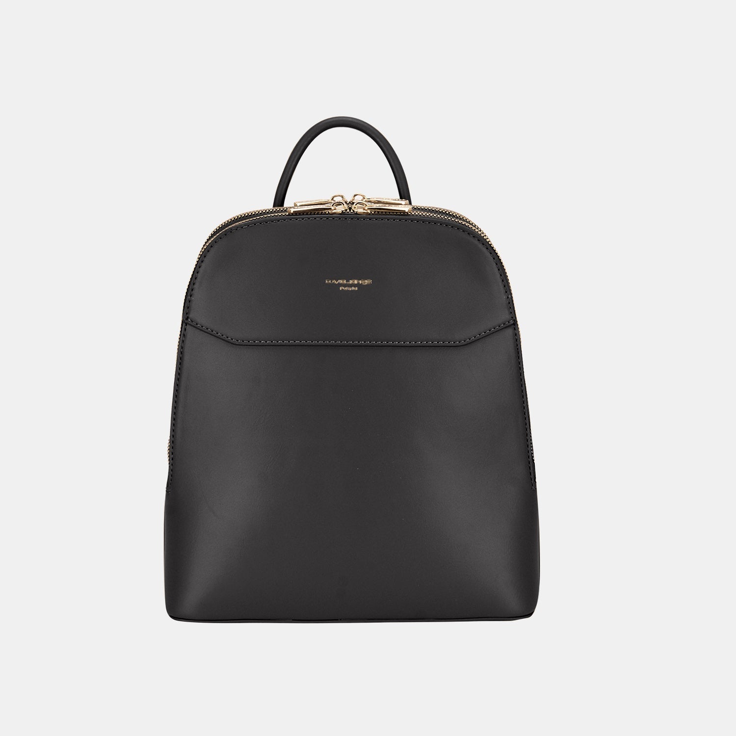Women's Leather Backpack - Full Zip Closure & Top Handle