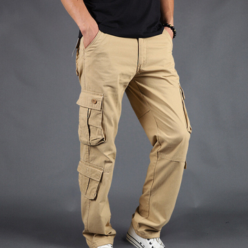 Men's Cargo Pants - Multi-Pocket with Straight Leg