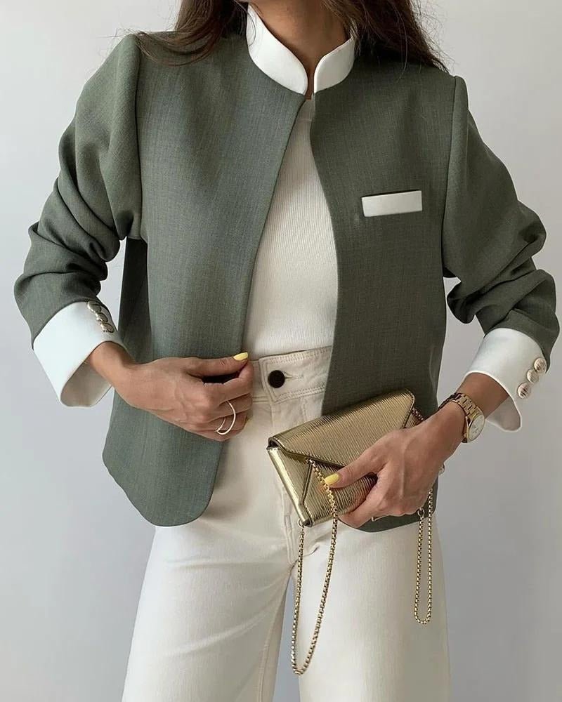 Hazel - Casual Short Jacket with Pockets for Women