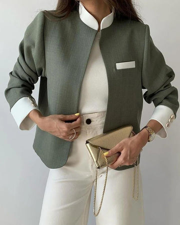 Hazel - Casual Short Jacket with Pockets for Women