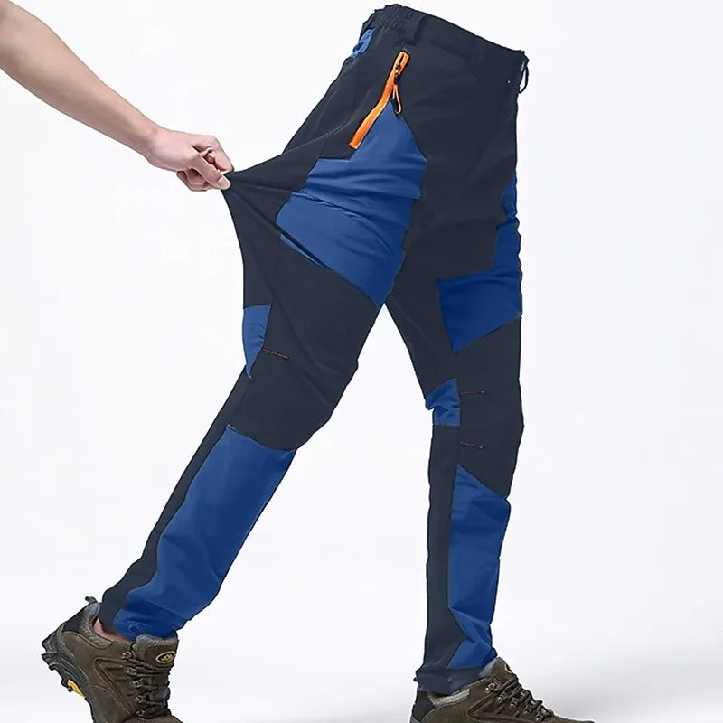 Men's Waterproof Trousers - Two-Tone with Zip Pockets & Articulated Knees