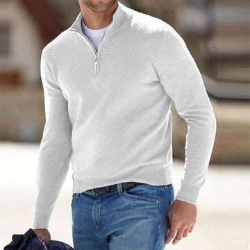 Men's Jumper - Quarter-Zip with Funnel Collar