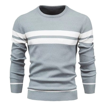 Men's Jumper – Crew Neck with Stripe Detail