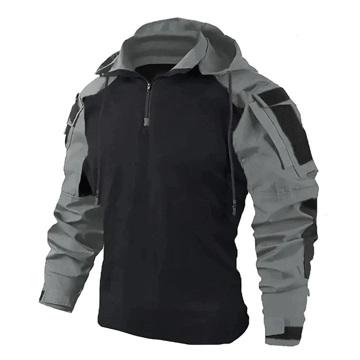 Men's Tactical Hoodie - With Hood and Hook-and-Loop Arm Panels
