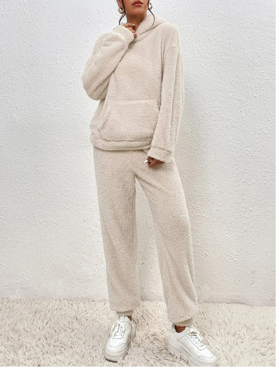 Women's Loungewear Set - with Pullover Hoodie & Joggers