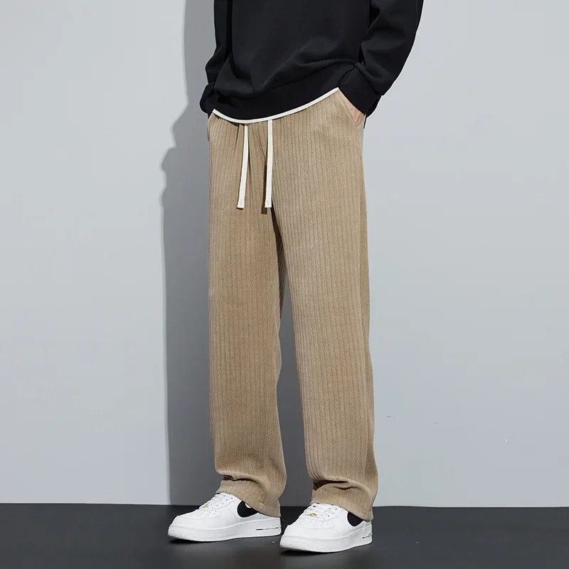 Men's Corduroy Wide Leg Joggers - Comfortable and Stylish
