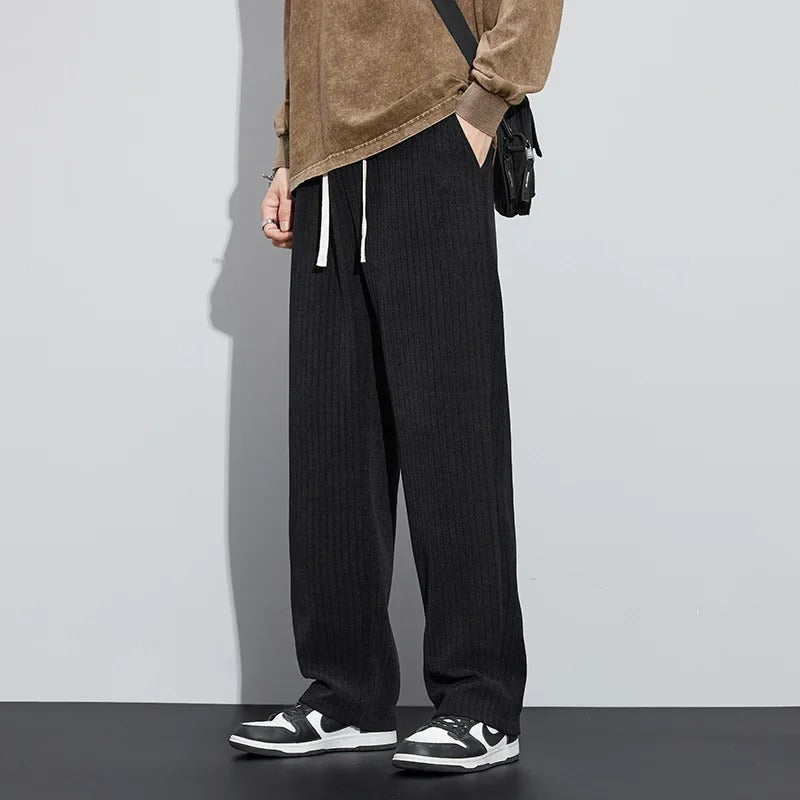 Men's Corduroy Wide Leg Joggers - Comfortable and Stylish