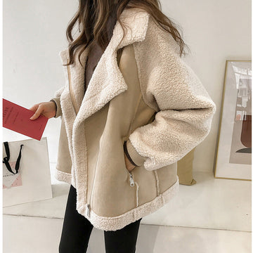 Women's Suede Winter Coat - Stylish & Cosy Outerwear