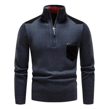 Men's Jumper - High Collar with Quarter-Zip