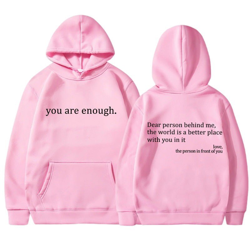 Unisex Hoodie - Slogan Print with Kangaroo Pocket
