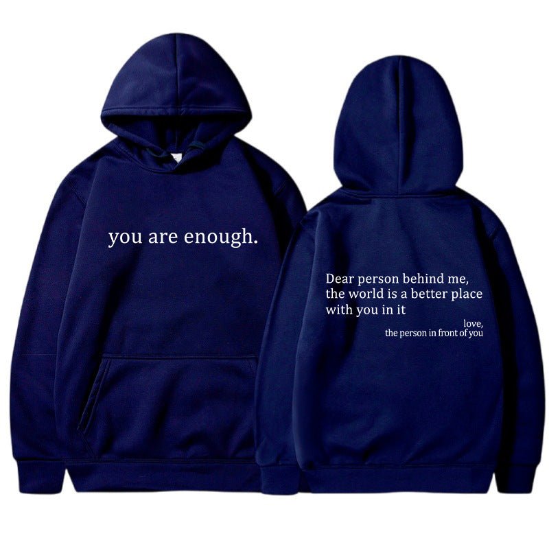 Unisex Hoodie - Slogan Print with Kangaroo Pocket