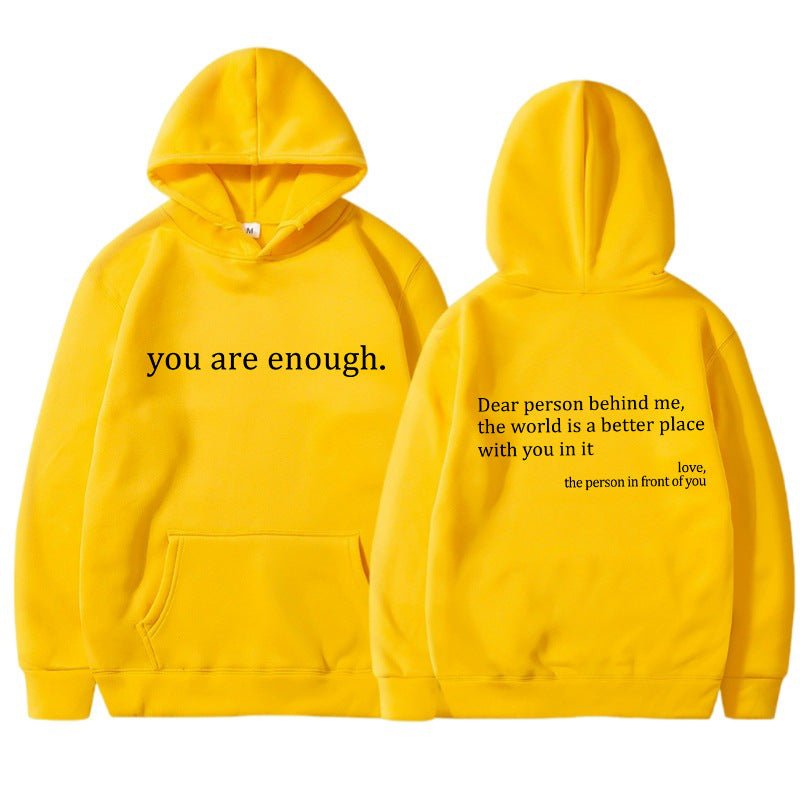 Unisex Hoodie - Slogan Print with Kangaroo Pocket