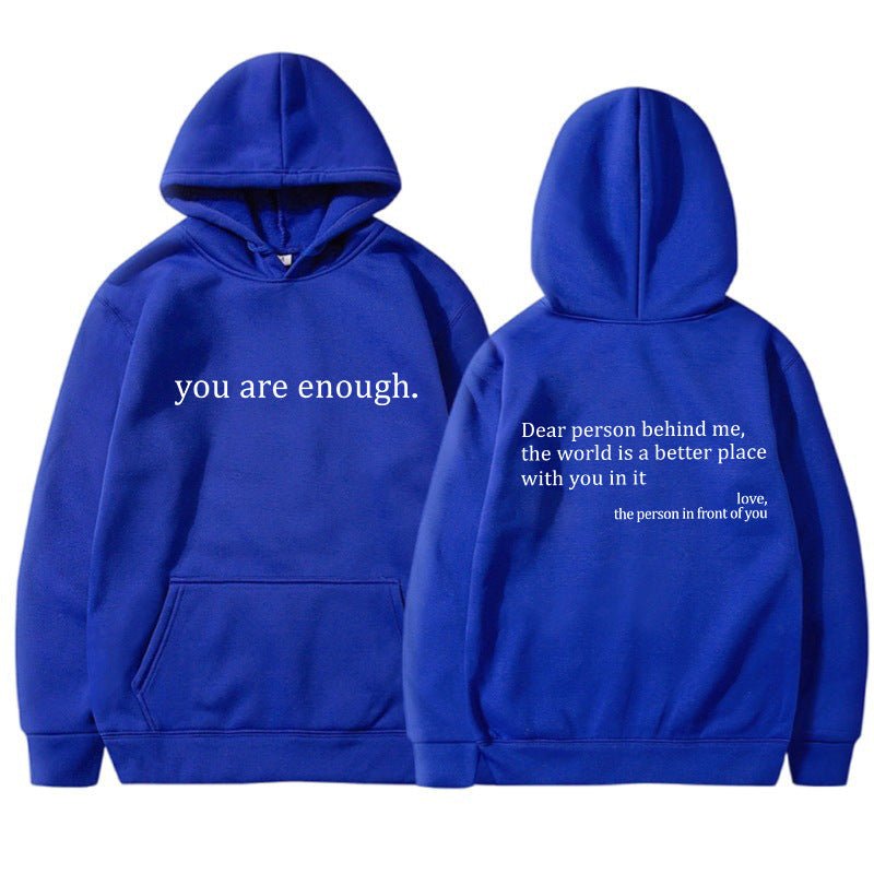 Unisex Hoodie - Slogan Print with Kangaroo Pocket