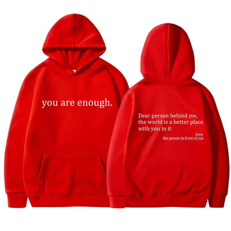 Unisex Hoodie - Slogan Print with Kangaroo Pocket