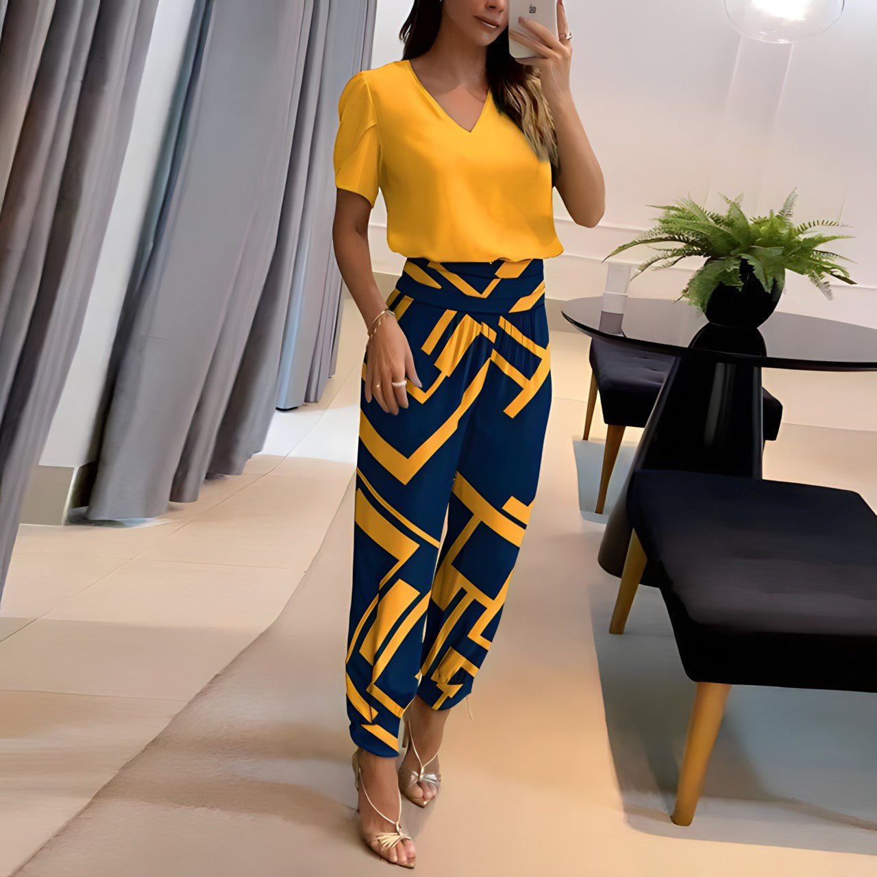 Stylish and Modern Blouse and Trousers Set for Women